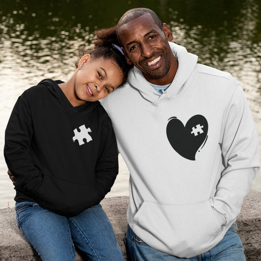 Herz mit Puzzlestück  - Herren Hoodie