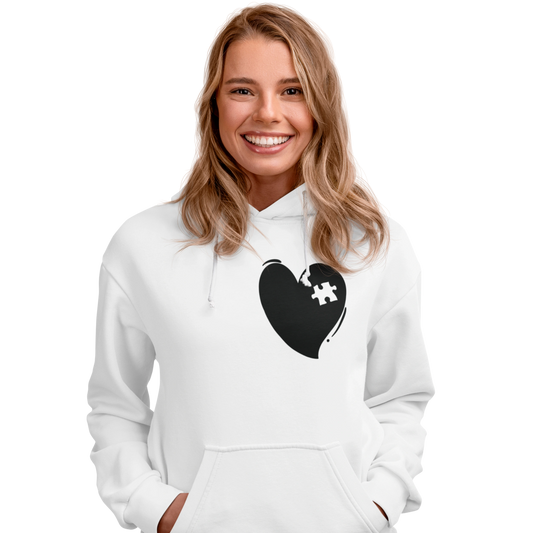 Herz mit Puzzlestück  - Damen Hoodie