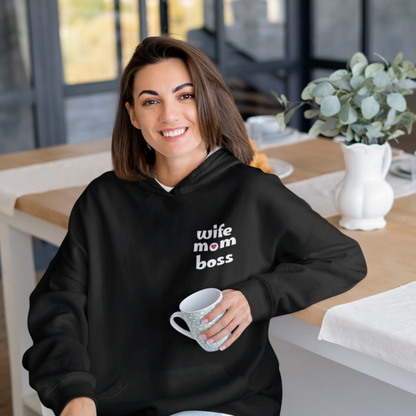 Wife Mom Boss mit Herz - Damen Hoodie