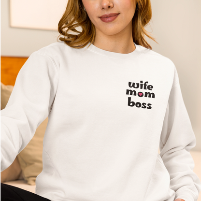 Wife Mom Boss mit Herz - Damen Sweatshirt